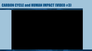 CARBON CYCLE and HUMAN IMPACT (VIDEO #3)
 