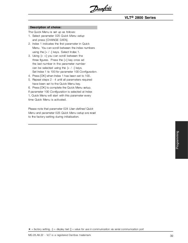 Manual de Danfoss 2800