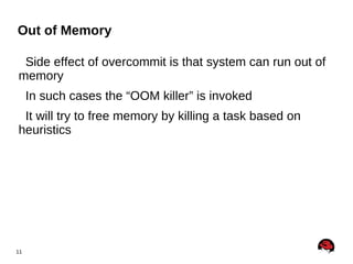Physical Memory The map provides the physical addresses 