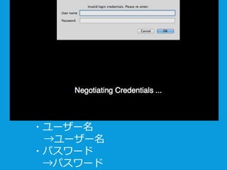 ・ユーザー名
→ユーザー名
・パスワード
→パスワード
 