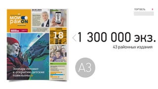 ПОРТФЕЛЬ 8
43 районных издания
 