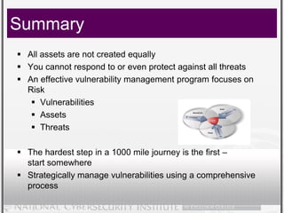 10 Steps to Building an Effective Vulnerability Management Program | PDF