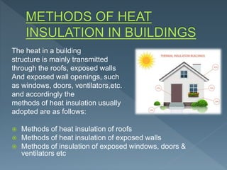 Materials and Usage of Treatment for Thermal Insulation | PPTX