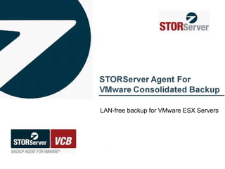 LAN-free backup for VMware ESX Servers 