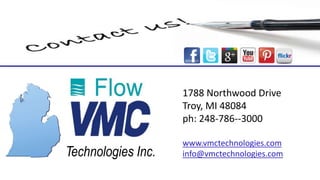 1788 Northwood Drive
Troy, MI 48084
ph: 248-786--3000
www.vmctechnologies.com
info@vmctechnologies.comTechnologies Inc.
 