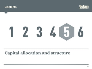 Contents
60
Capital allocation and structure
 