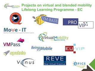 vmcolab.eu
Projects on virtual and blended mobility
Lifelong Learning Programme - EC
 