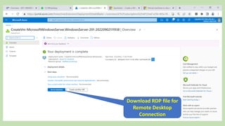 Download RDP file for
Remote Desktop
Connection