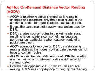 MOBILE COMPUTING MANETS,ROUTING ALGORITHMS | PPTX