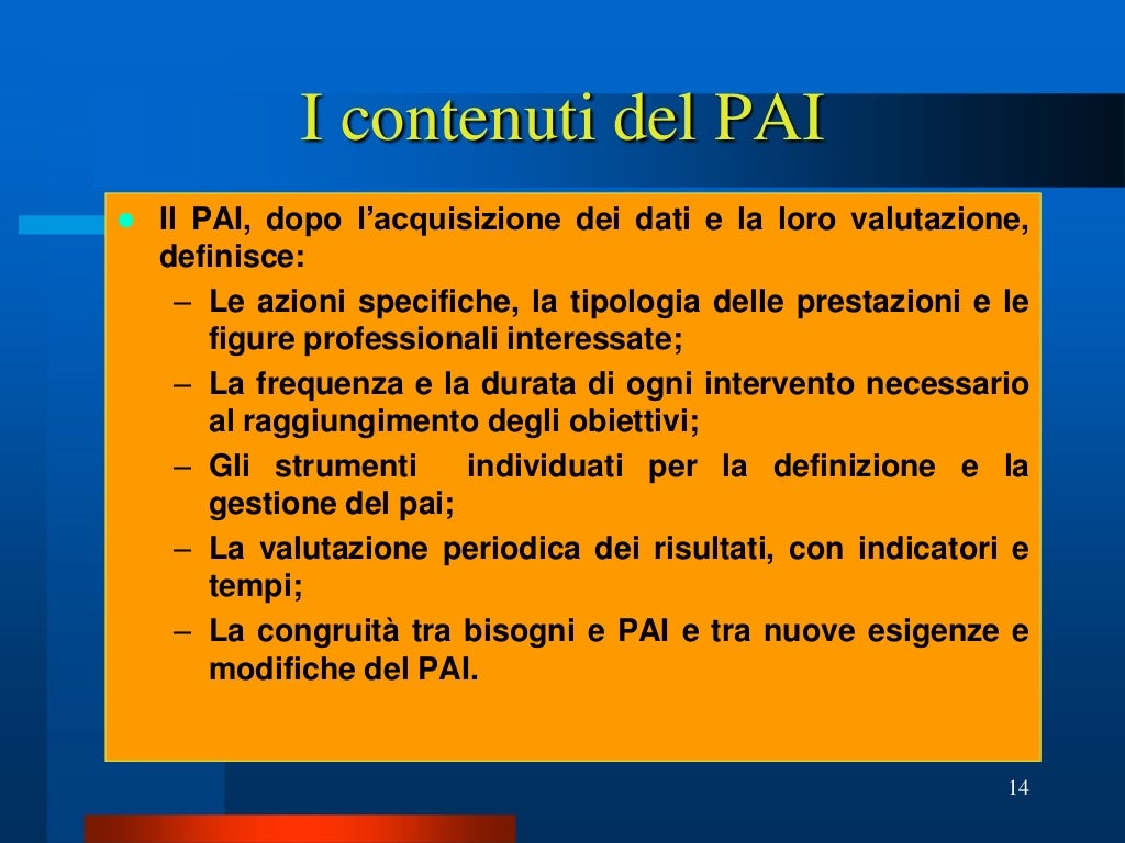 Valutazione multidimensionale e PAI nell'ADI