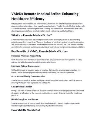 VMeDx Company Remote Medical Scribe.docx