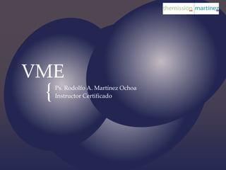 {
VME
Ps. Rodolfo A. Martínez Ochoa
Instructor Certificado
 