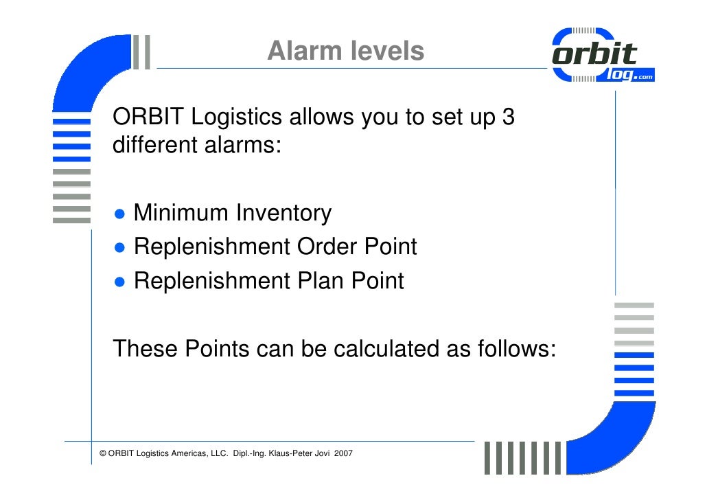 VMI How To Determine Alarm Levels