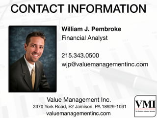 The Valuation Process - Value Management Inc | PDF
