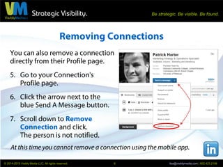 Strategic Visibility. Be strategic. Be visible. Be found.
© 2014-2015 Visibly Media LLC. All rights reserved. lisa@visiblymedia.com | 602.423.21066
Replying To Connection
Requests Without Accepting
 