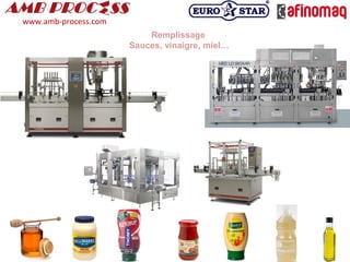 www.amb-process.com
Remplissage
Sauces, vinaigre, miel…
 
