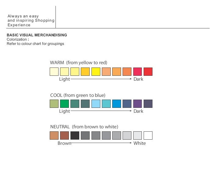 Merchandising Color Chart