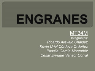 MT34M
Integrantes:
Ricardo Arévalo Cháidez
Kevin Uriel Córdova Ordóñez
Priscila García Montañéz
Cesar Enrique Venzor Corral
 