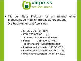 Das Material ist in kleinenTeilenzerkleinert