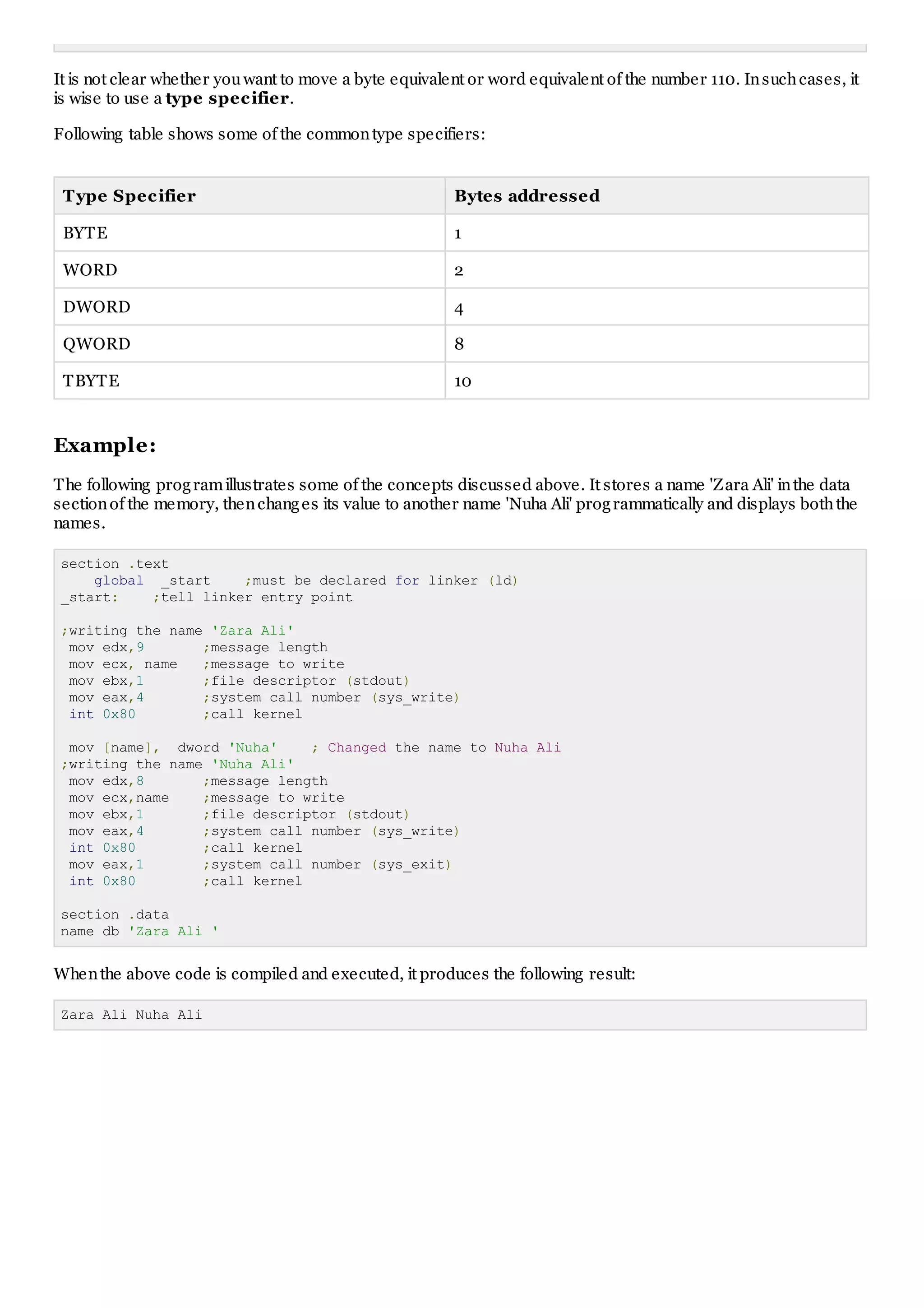 N asm assembly addressing modes sol pdf