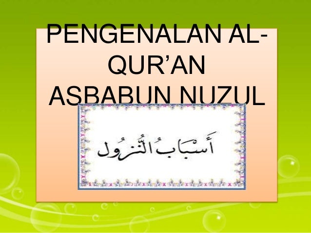 Asbabun Nuzul
