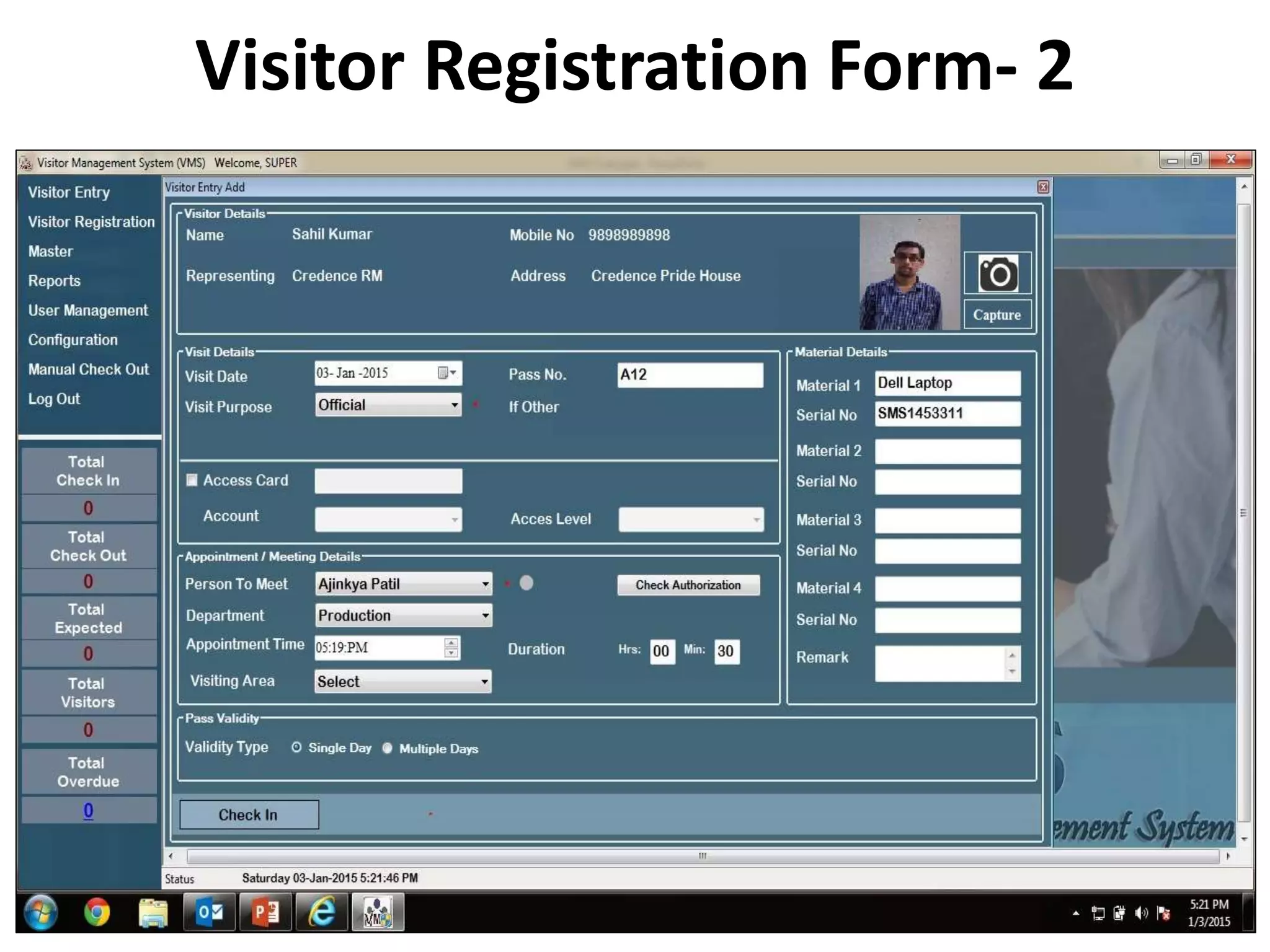 Visitor Registration Form- 2
 
