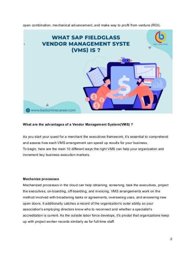 SAP Fieldglass Vendor Management System