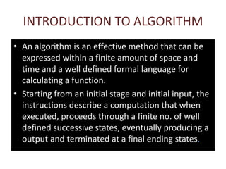 PPT ON ALGORITHM | PPTX