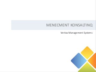 MENECMENT KONSALTINQ
      Veritas Management Systems
 