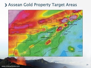 www.vmsventures.com
Assean Gold Property Target Areas
20
 