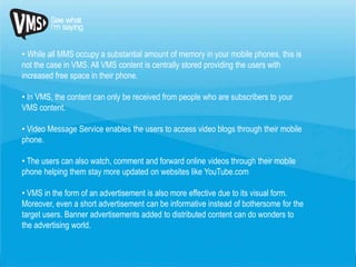 Vms vs mms & sms | PPTX