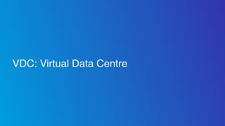 VDC: Virtual Data Centre
 