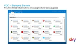 14
VDC – Elements Service 
Free, time-limited virtual machines for development and testing purposes 
 
