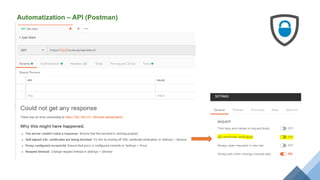 Automatization – API (Postman)
 