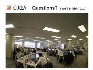 Questions?

www.cirba.com Copyright ©2012 CiRBA Inc. All Rights Reserved

(we’re hiring…)

 