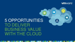 5 OPPORTUNITIES
TO DELIVER
BUSINESS VALUE
WITH THE CLOUD
 