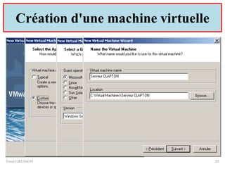Création d'une machine virtuelle
Yonel GRUSSON 23
 