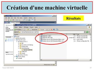 Création d'une machine virtuelle
Yonel GRUSSON 27
Résultats
 