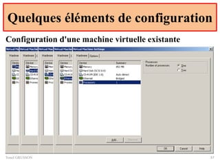 Permet d'ajouter un périphérique
Quelques éléments de configuration
Yonel GRUSSON 37
Configuration d'une machine virtuelle existante
 