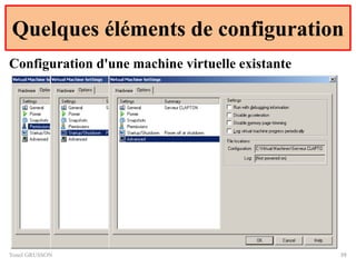 Quelques éléments de configuration
Yonel GRUSSON 39
Configuration d'une machine virtuelle existante
 