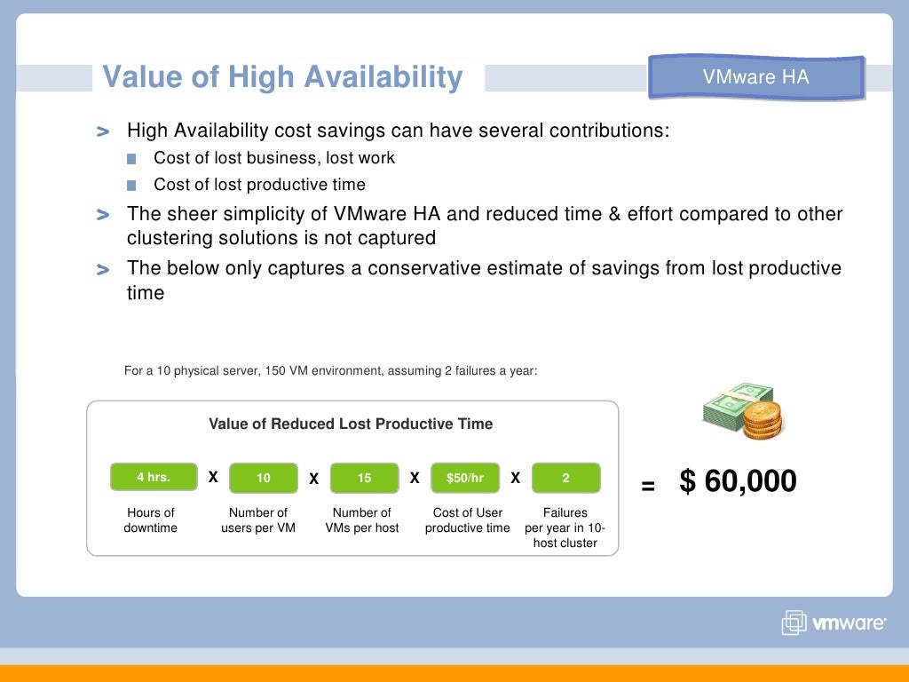 VMware Cost Savings Through Virtualization