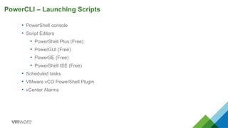 VMware Automation, PowerCLI presented at the Northern California PSUG | PDF
