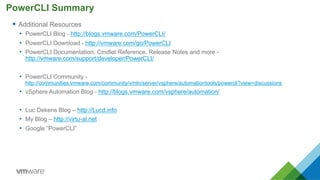 VMware Automation, PowerCLI presented at the Northern California PSUG | PDF