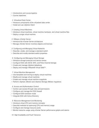V mware certification training pdf | PDF