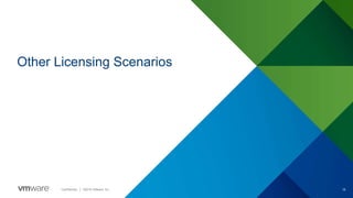 18
Confidential │ ©2018 VMware, Inc.
Other Licensing Scenarios
 