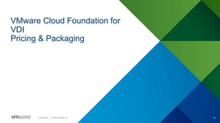 26
Confidential │ ©2018 VMware, Inc.
VMware Cloud Foundation for
VDI
Pricing & Packaging
 