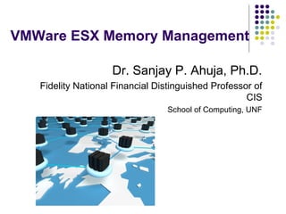 VMWare ESX Memory Management
Dr. Sanjay P. Ahuja, Ph.D.
Fidelity National Financial Distinguished Professor of
CIS
School of Computing, UNF

 