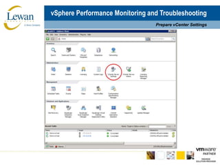 vSphere Performance Monitoring and TroubleshootingPrepare vCenter Settings