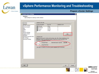 vSphere Performance Monitoring and TroubleshootingPrepare vCenter Settings