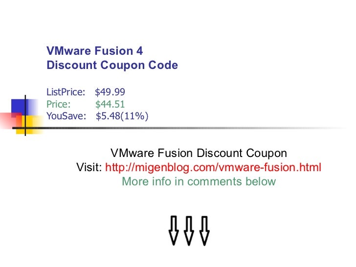 Vmware Fusion 4 Discount Coupon Code